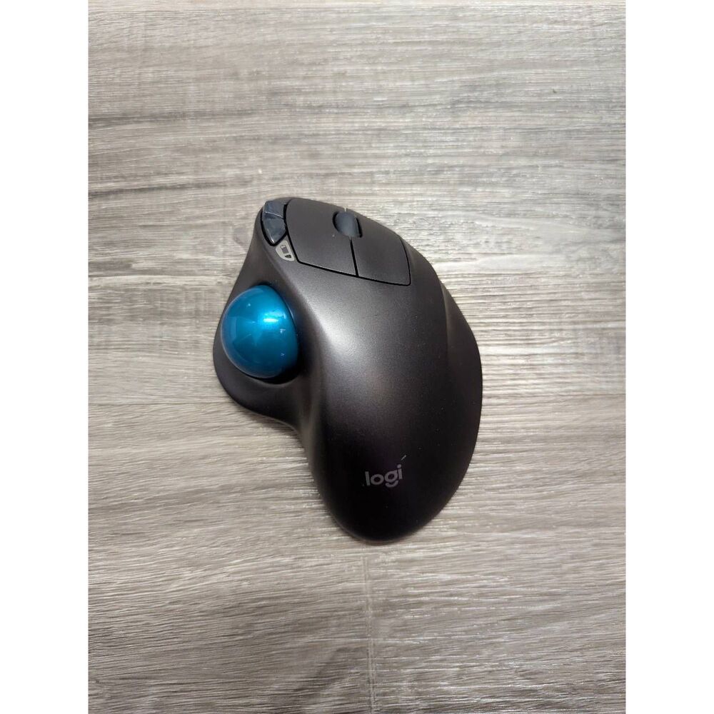 Logitech M570 trackball wireless USB receiver right handed mouse tested works